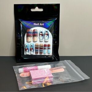 29 Piece Nail Art Set Christmas Winter Snowman Theme